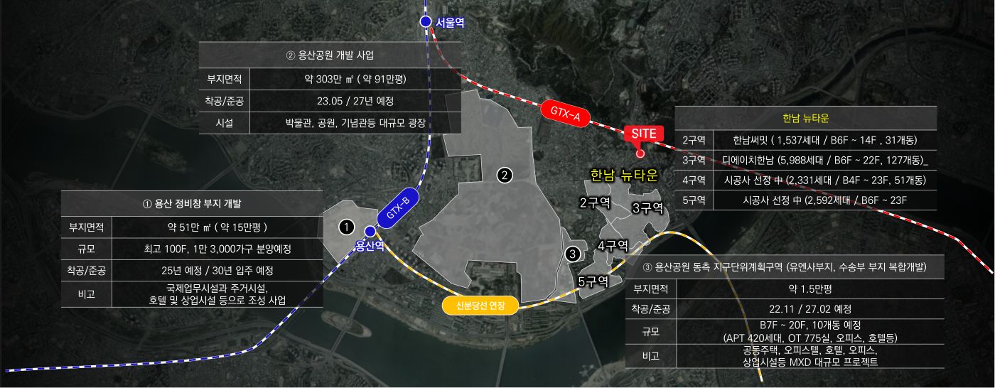 소요 한남 사업지 인근 개발 계획 이미지